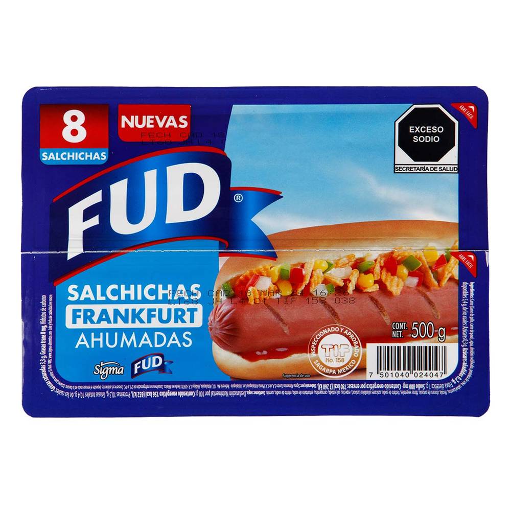 Fud salchicha frankfurt ahumada (8 un)
