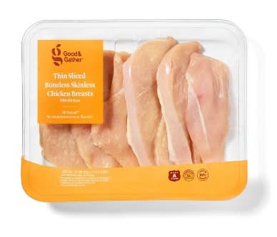 All Natural Boneless & Skinless Thin Sliced Chicken Breast Value - price per lb - Good & Gather™