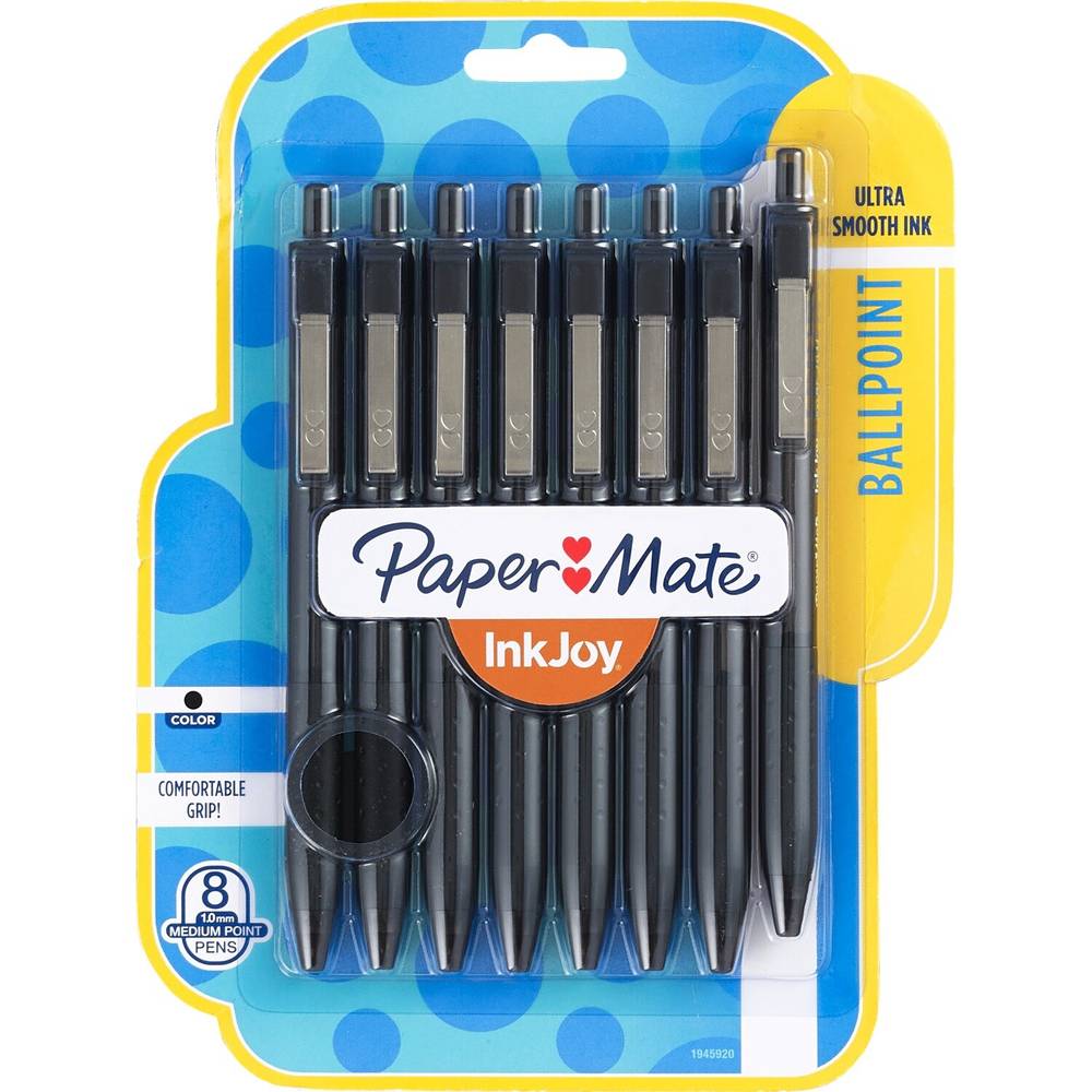 Paper Mate Ink Joy Ball Point Pens Black, 8 ct