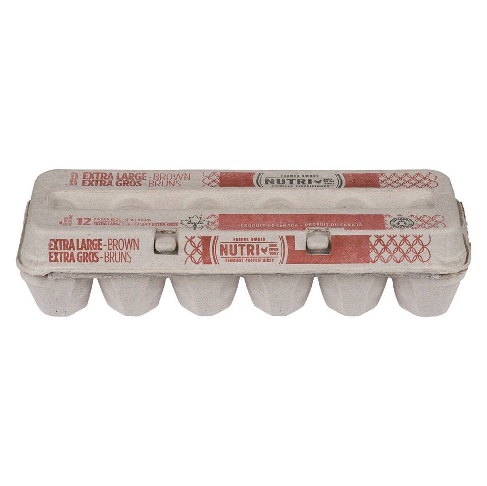 Nutri oeufs bruns extra gros (12 un) - extra large brown eggs (12 units)