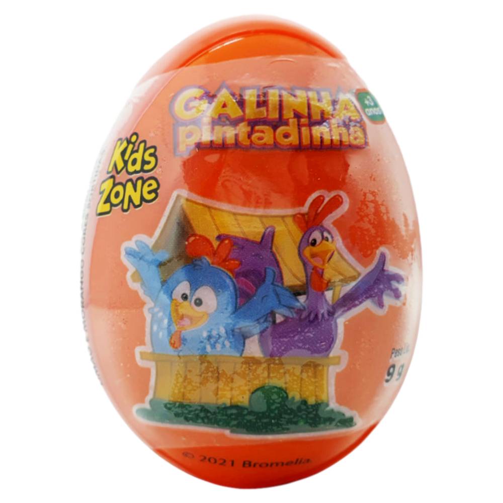 Kids zone bala sabor limão e morango galinha pintadinha com surpresa 3d (sortido) (9 g)