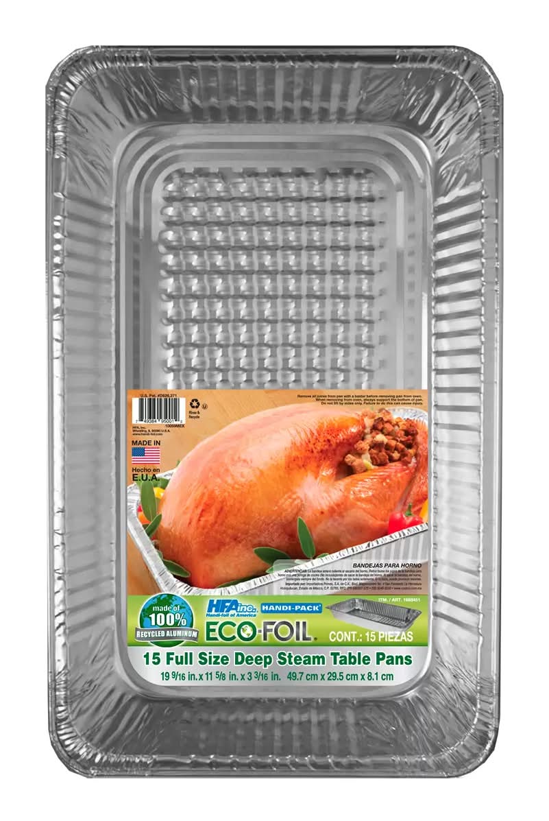 Eco-Foil · Bandejas para hornear, 49.7x29.5.x8.1 cm (15 un)