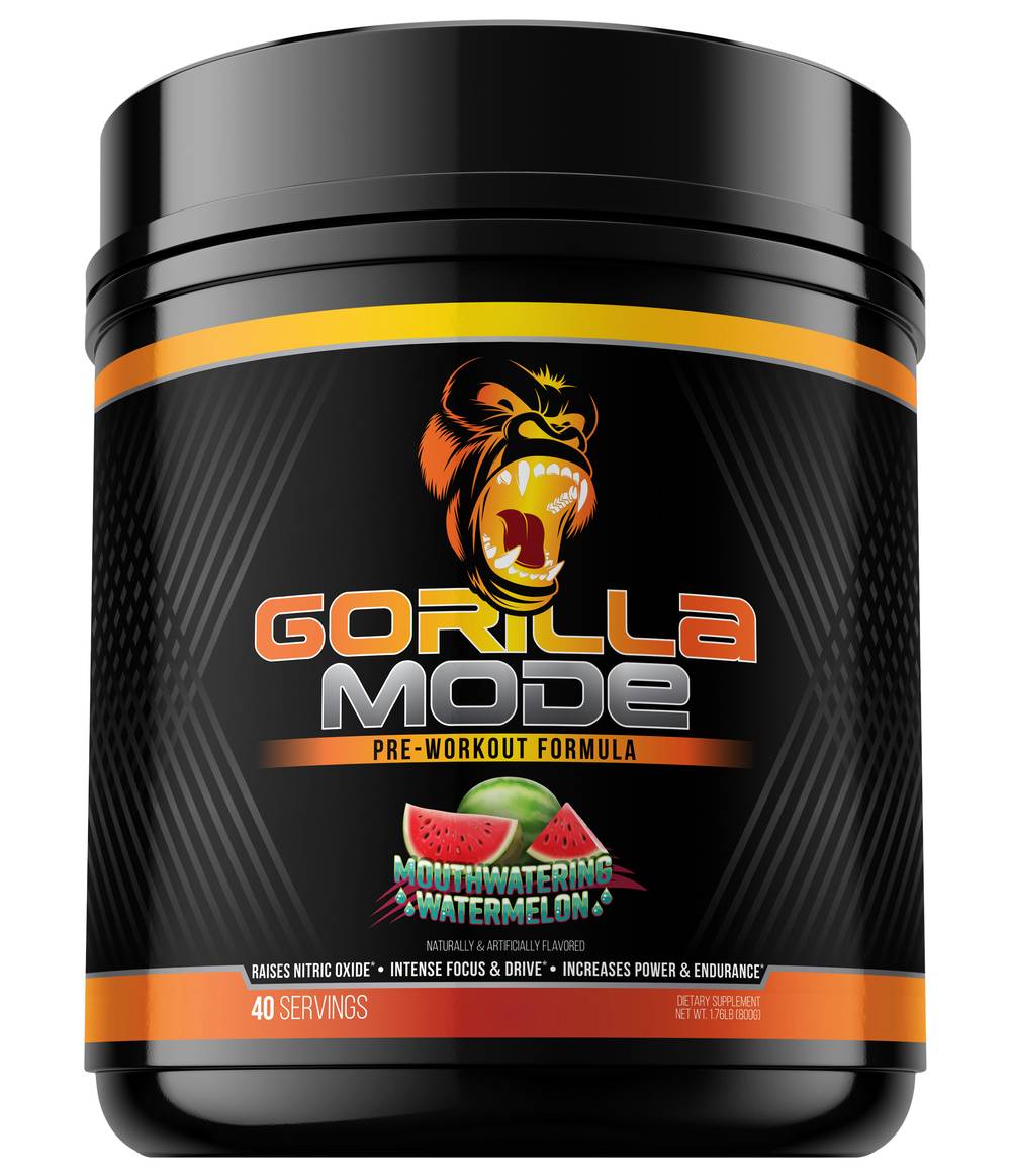 Gorilla Mode Mouthwatering Watermelon Pre-Workout Formula (1.76 lbs)