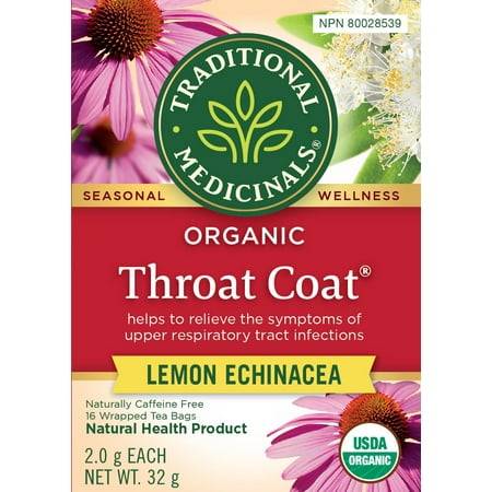 Traditional Medicinals Organic Throat Coat Lemon Echinacea Tea Bags (32 g)