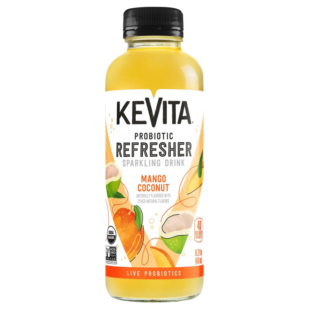 Kevita Refresher Sparkling Probiotic Drink Mango Coconut (15.2 fl oz)