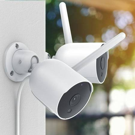 Merkury Innovations 2 Pack Smart Wi-Fi Outdoor Security Camera Hd 1080P