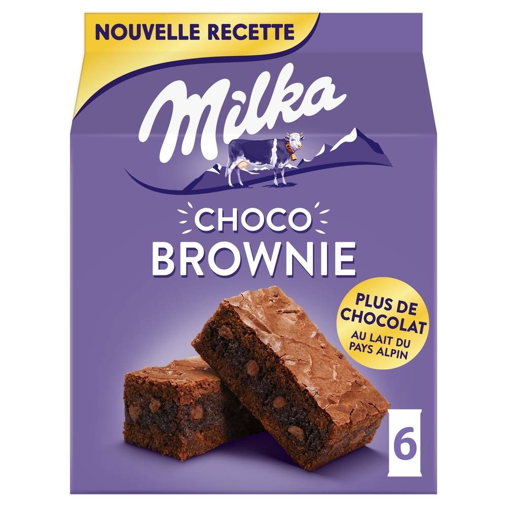 Gâteaux brownie au chocolat Choco Brownie MILKA - La boîte de 6 sachets - 180 g