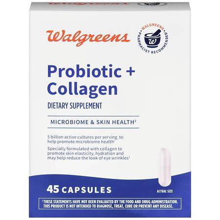 Walgreens Probiotic + Collagen Capsules (45 ct)
