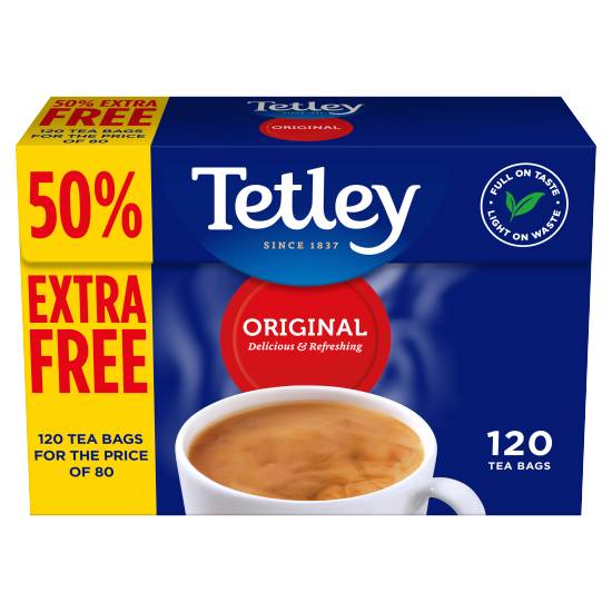 Tetley Original Tea Bags, 50% Extra Free (120 ct)