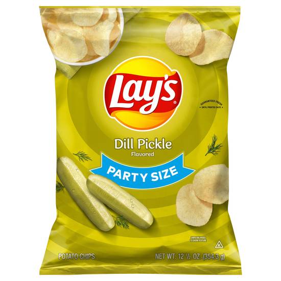 Lay's Party Size Potato Chips (dill pickle)