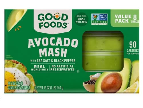 Good Foods Avocado Mash With Sea Salt & Black Pepper 8 Pack