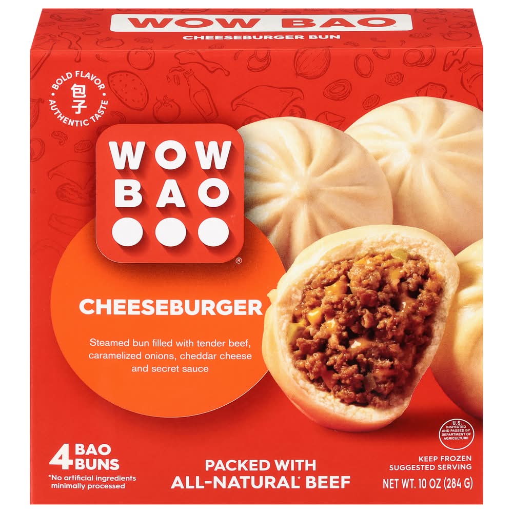 Wow Bao Cheese Burger Bao (10 oz, 4 ct)