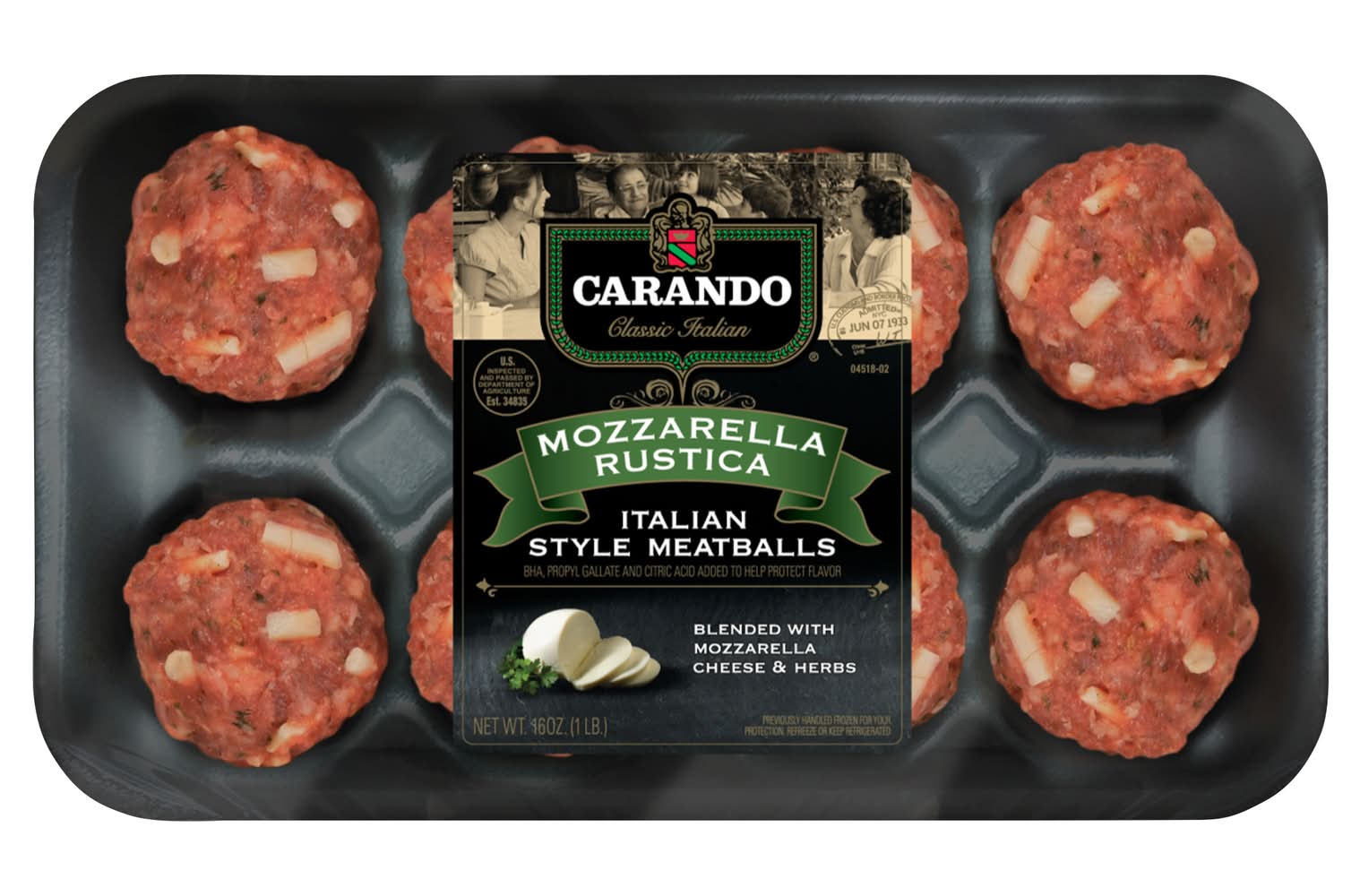 Carando Italian Style Meatballs With Blended Cheese and Herbs (16 oz)