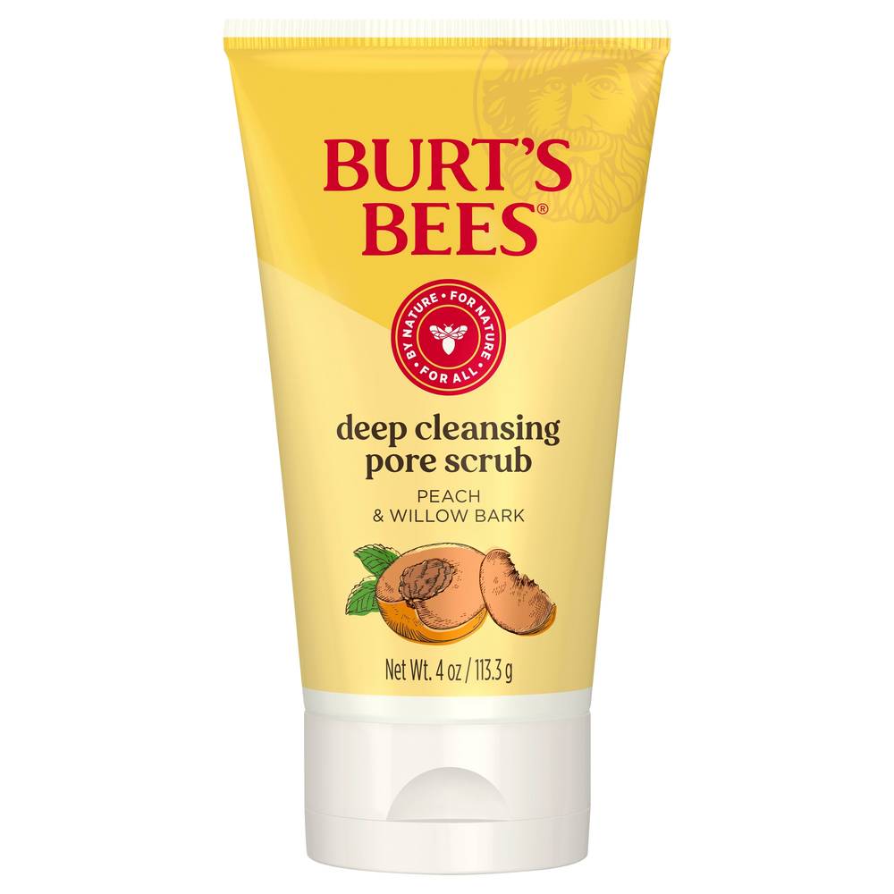 Burt's Bees Peach & Willow Bark Deep Pore Scrub (4 oz)