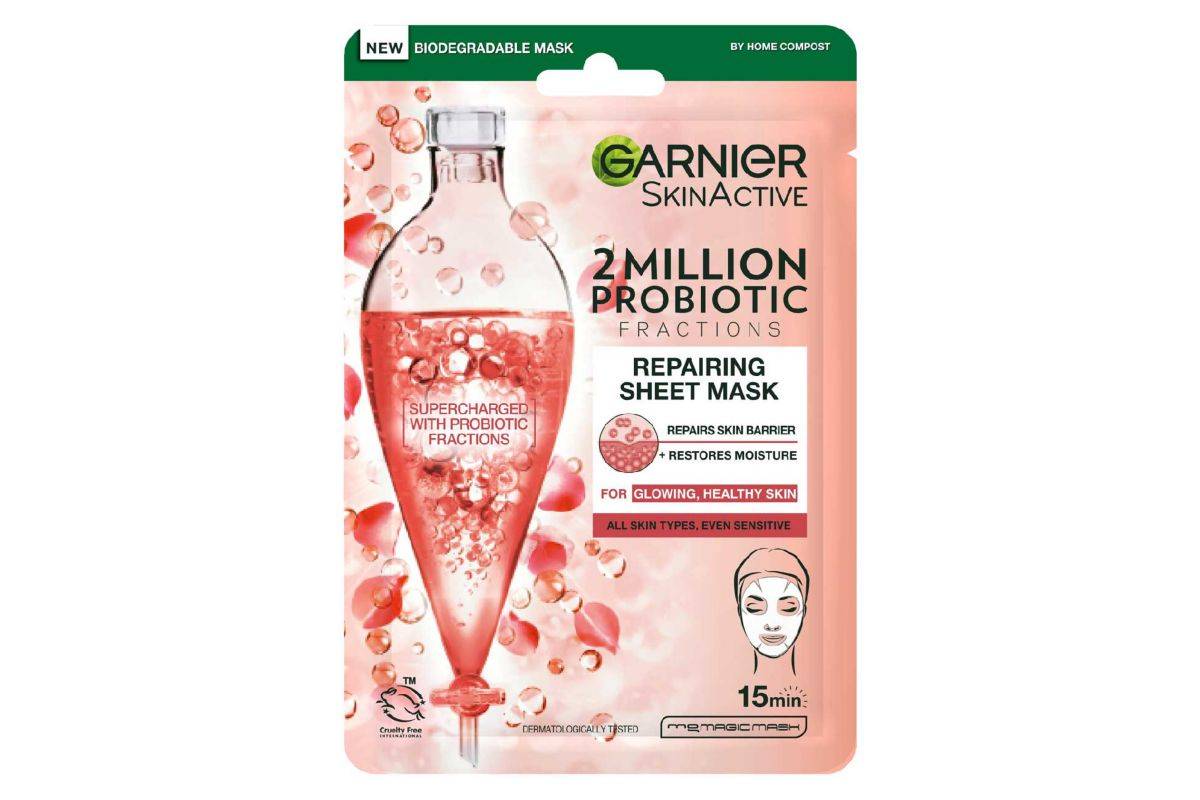 Garnier 2 Million Probiotic Fractions Repairing Face Sheet Mask 22g