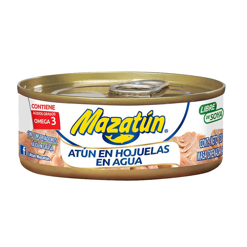 Mazatun atún en agua (lata 130 g)