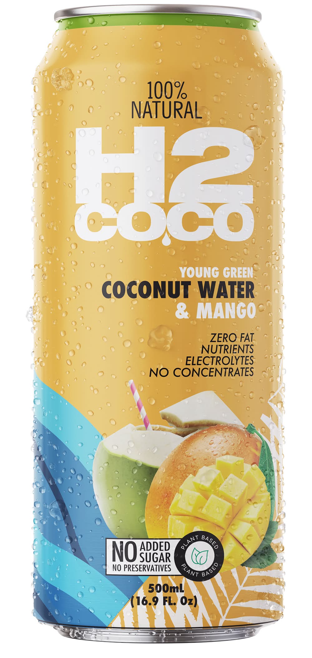 H2coco Young Green Coconut Water, Mango (500mL)