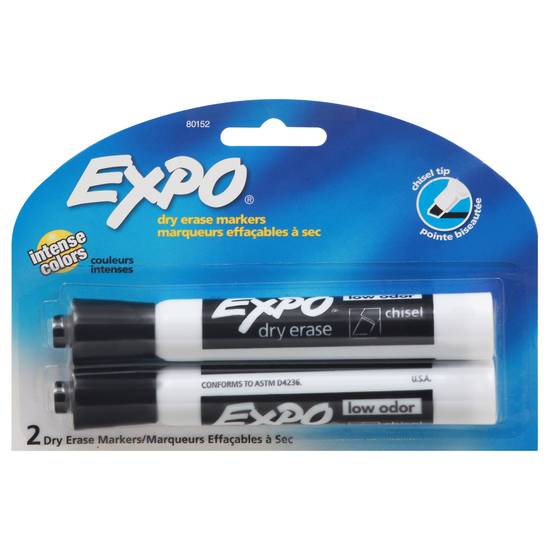 Expo Low Odor Dry Erase Chisel Tip Markers (2 ct)