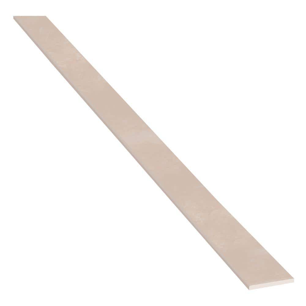 Beige Single 6 In. X 73.06 In. Polished Engineered Marble Threshold Tile Trim (6.09 Ln. Ft./Each)