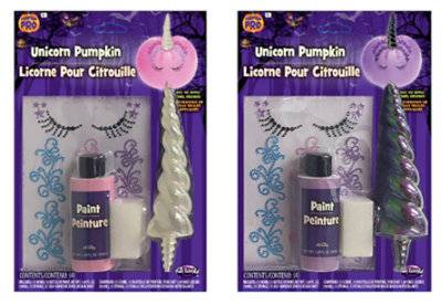 Hol 3D Unicorn Pumpkin Decor Kit - Ea