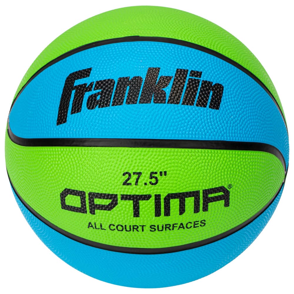 Franklin Sports Junior Optima Rubber Basketball, 27.5 in, Blue-Green