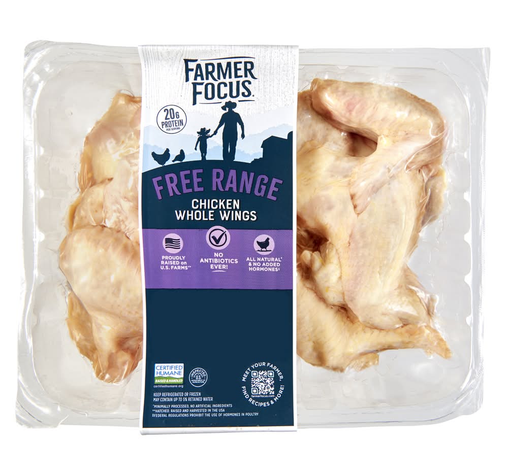 Farmer Focus Antibiotic Free Family Pack Whole Chicken Wings