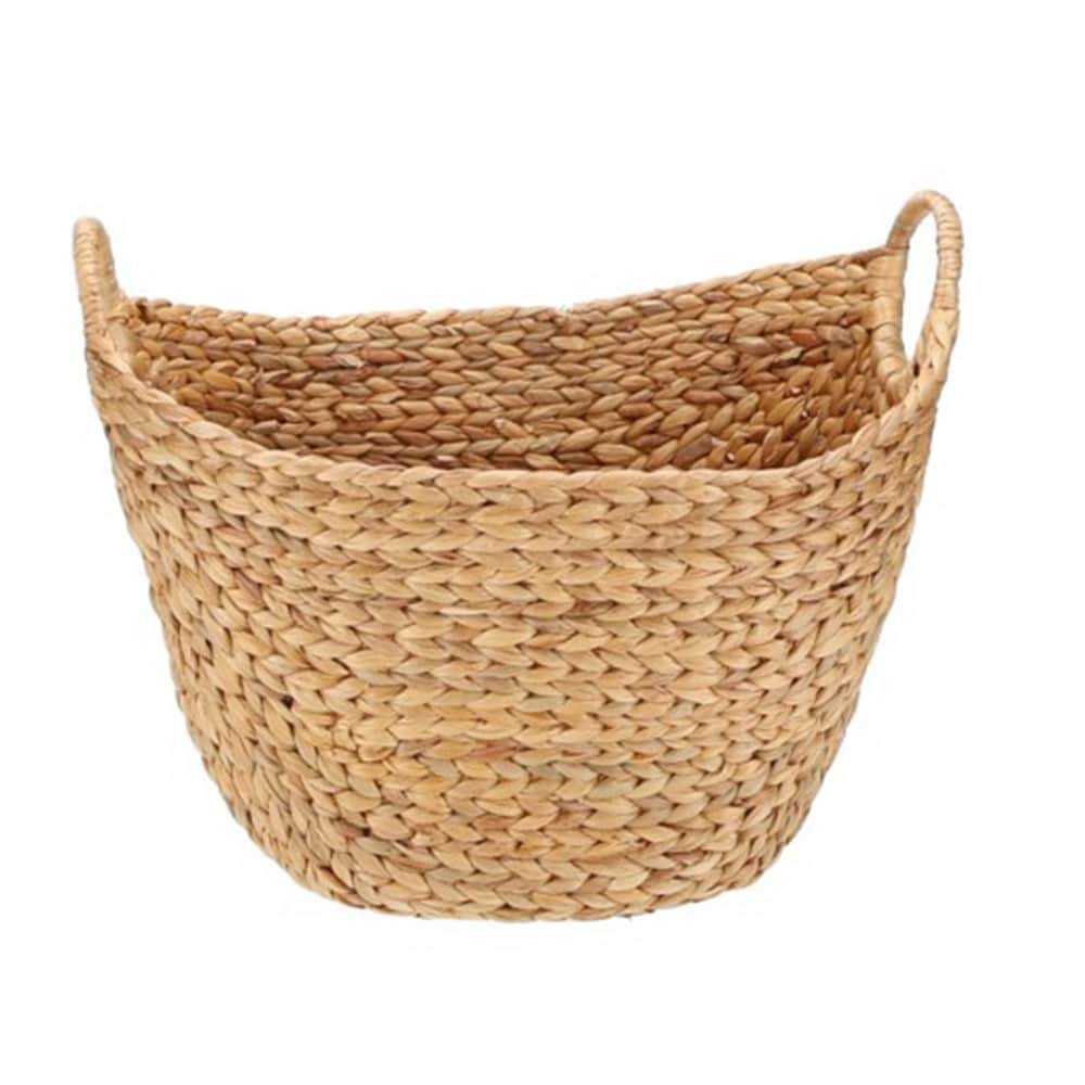 allen + roth (20.5-in W x 16.3-in H x 14.5-in D) Natural Water Hyacinth Basket | FSI 235-19