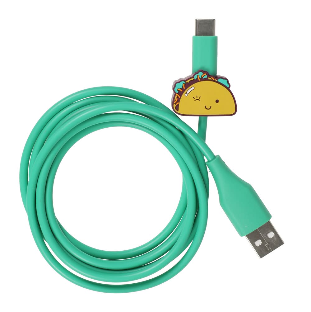 4ft USB-C Cable With Icon Charm Taco