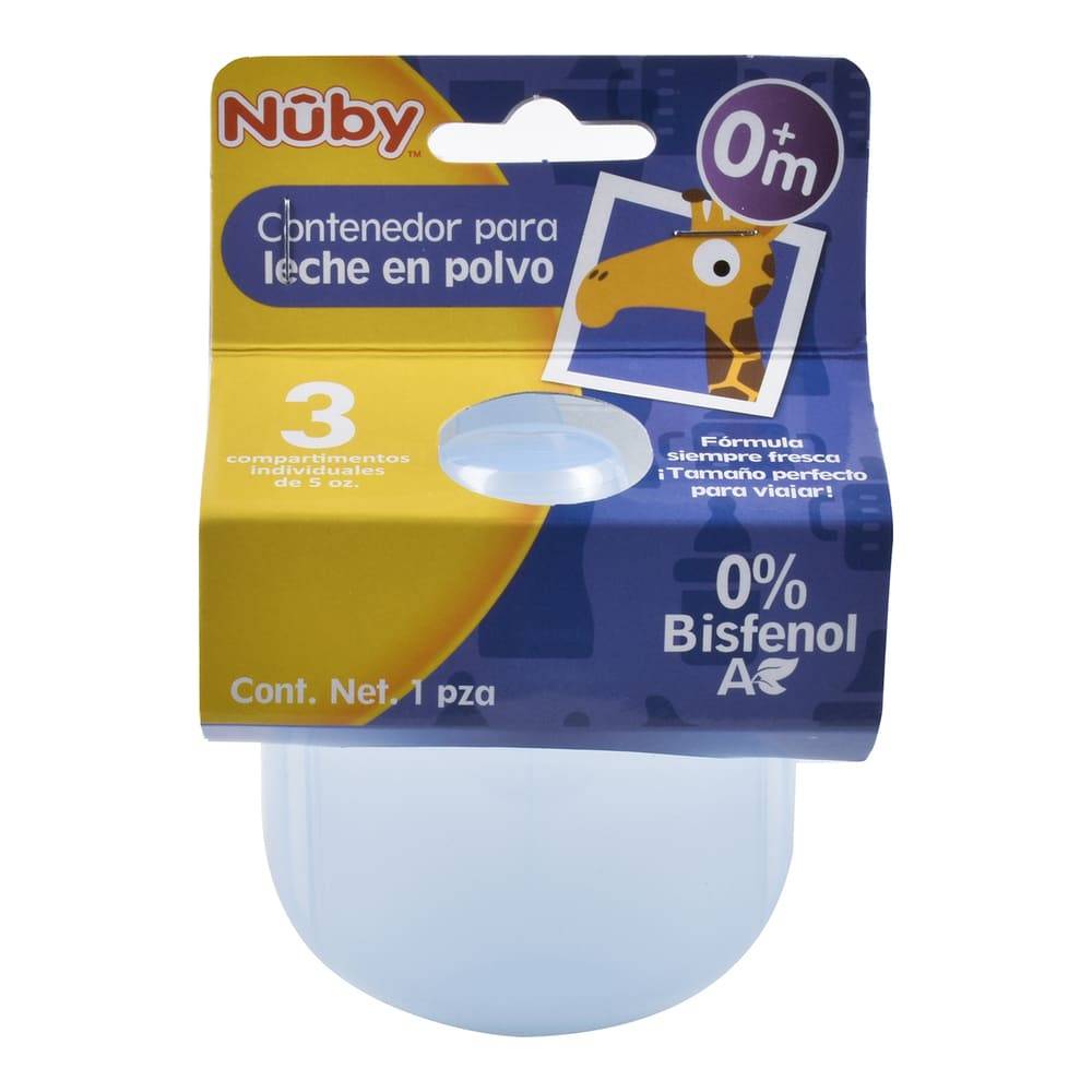 Porta leche nuby 5305 plastico transparente unico