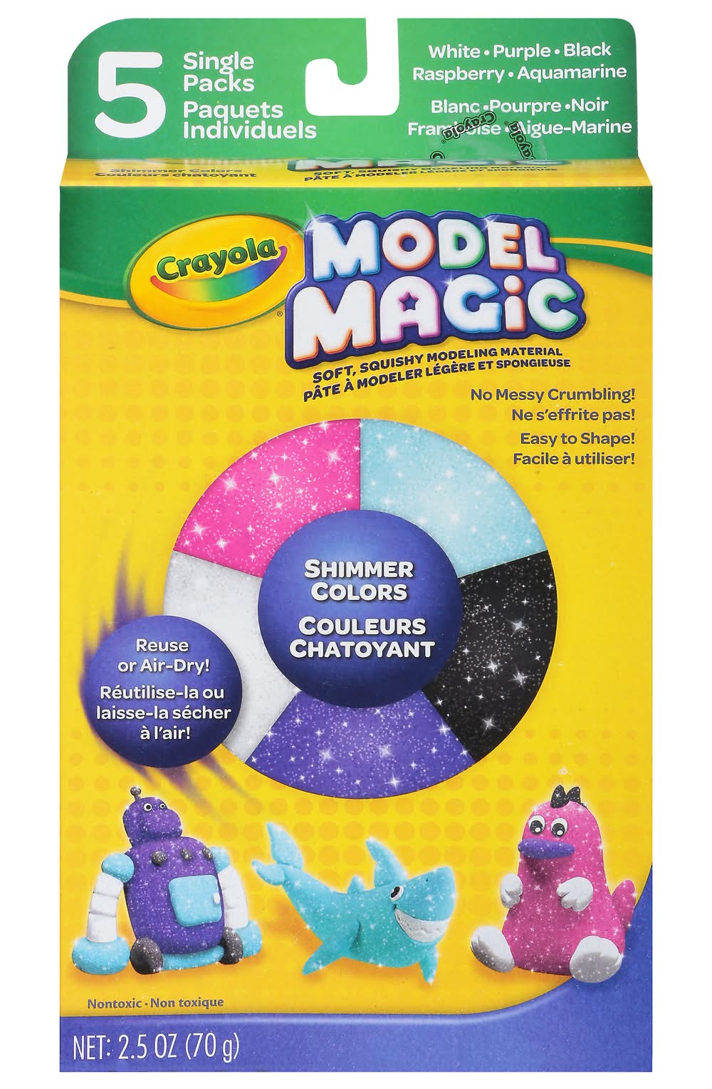 Crayola Nontoxic Shimmer Colors Model Magic (2.5 oz)