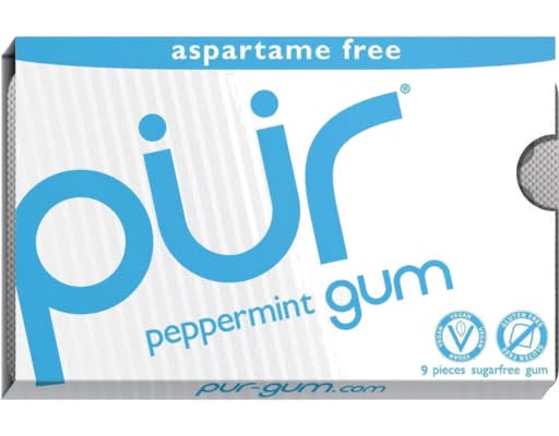 PUR Pepeprmint Gum (12.6g, 9 pack)