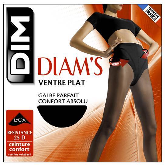Dim - Collants diam's ventre plat noir 25d