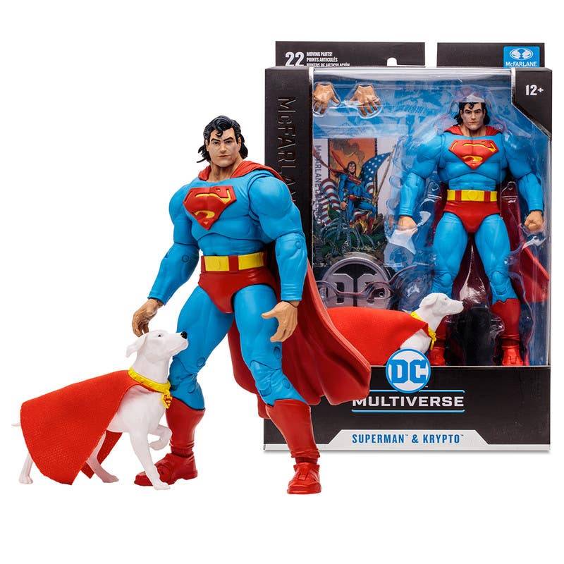 Mcfarlane toys figura coleccionable superman y krypto (7")