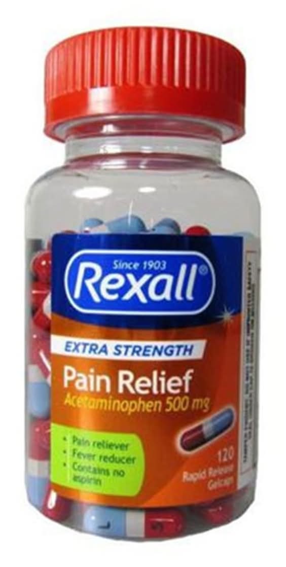 Rexall Extra Strength Pain Relief Acetaminophen 500 Mg 120 Gelcaps