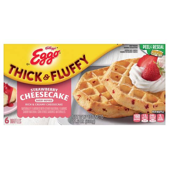Eggo Thick & Fluffy Strawberry Cheesecake Waffles (6 ct)