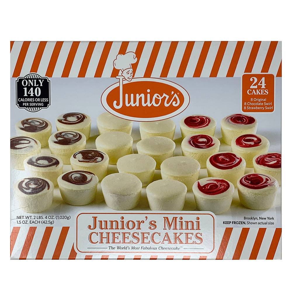 Junior's Mini Cheesecakes, Assorted (4 oz, 24 ct)