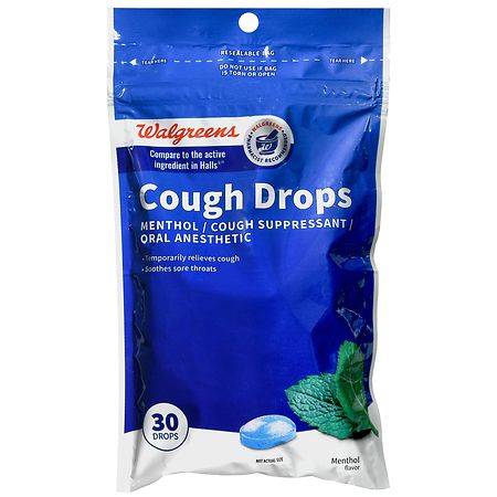 Walgreens Menthol Cough Drops (30 ct)