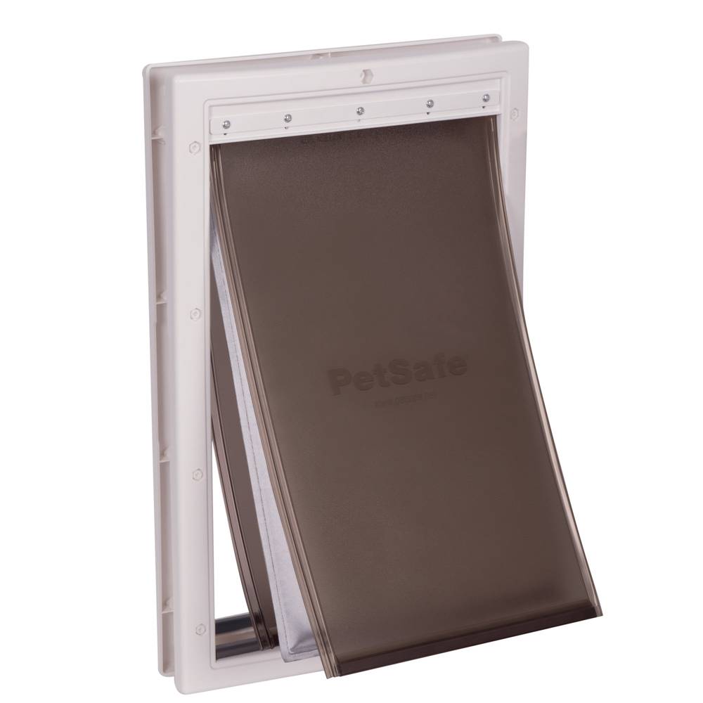 PetSafe 12-1/2-in x 19-3/4-in White Plastic Large Dog/Cat Door for Entry Door | PPA00-10986