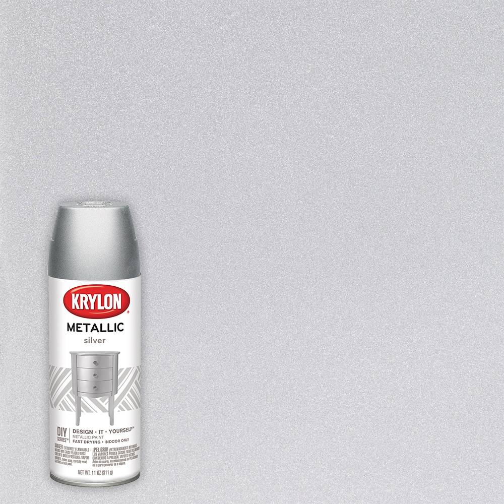 Krylon High-gloss Metallic Silver Metallic Spray Paint (NET WT. 11-oz) | K01406