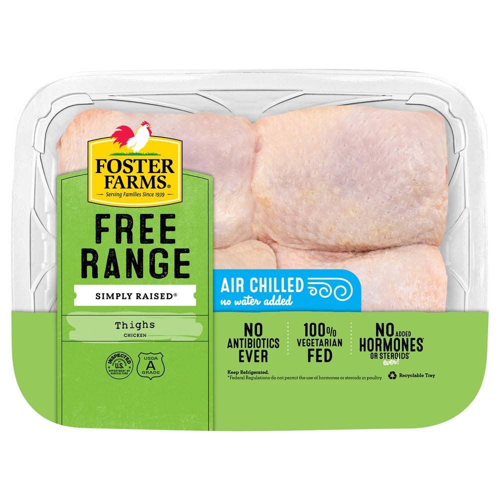 Foster Farms Simply Raised Chicken Thighs Bone In No Antibiotic Ever Per Pound