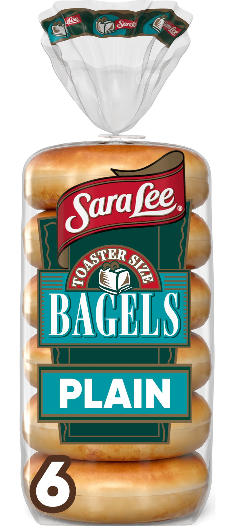 Sara Lee Toaster Size Pre Sliced Plain Bagels (13 oz, 6 ct)