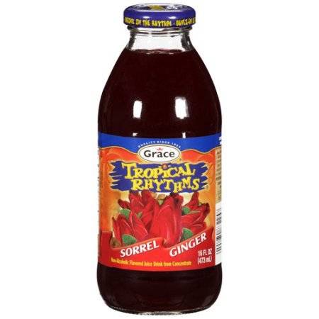 Grace - Tropical Rhythms Sorrel Ginger Juice Drink - 12/16 oz glass bottles (1X12|Case of 1)