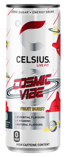 Celsius Fruit Burst, Cosmic Vibe Zero Sugar Energy Drink (355ml)