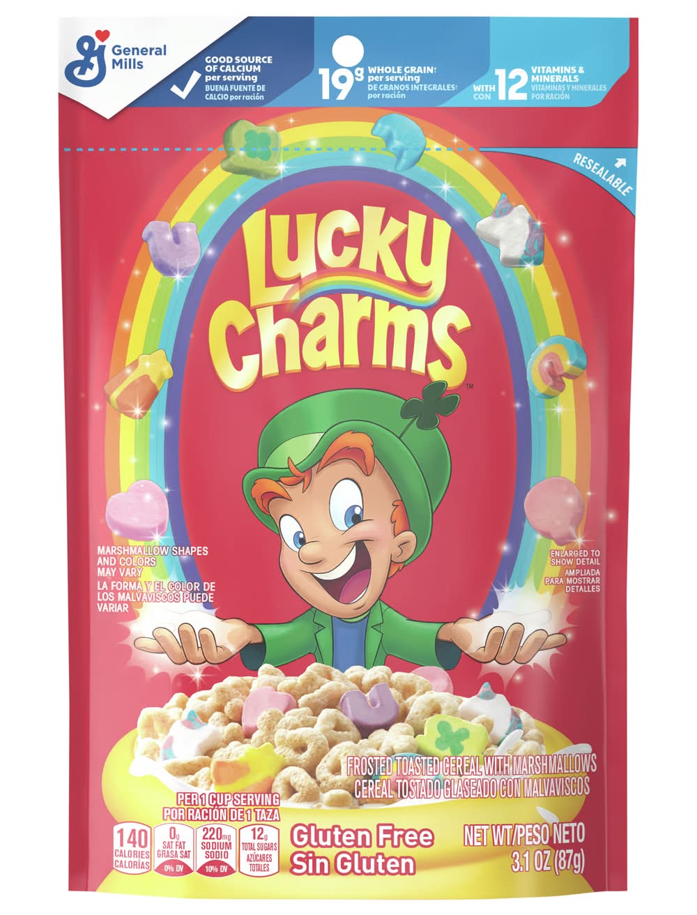 Lucky Charms Frosted Toasted Oat Cereal With Marshmallows (3.1 oz)