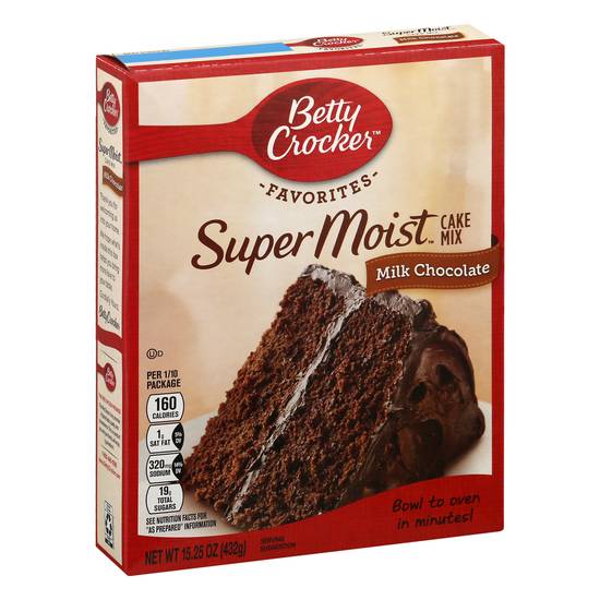Betty Crocker Super Moist Milk Chocolate Cake Mix (15.3 oz)