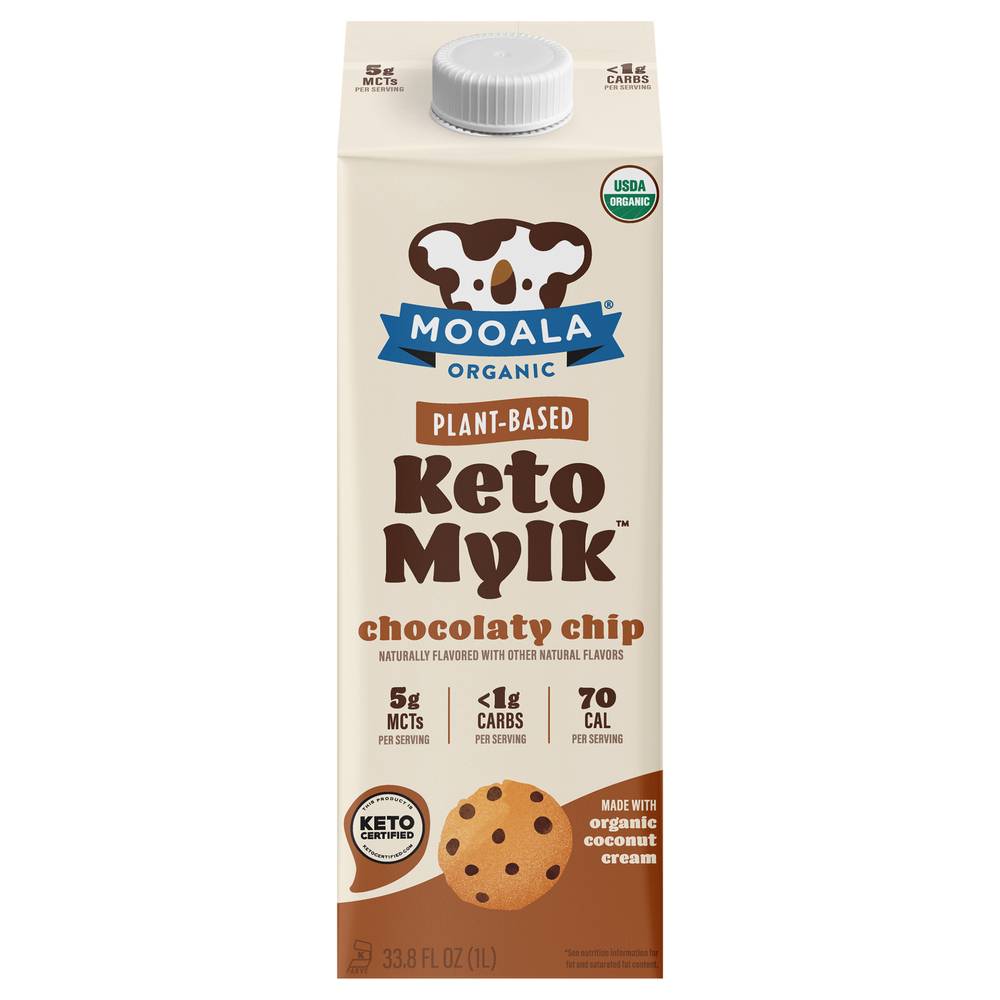 MOOALA Organic Plant Based Chocolaty Chip Keto Mylk (33.8 fl oz)