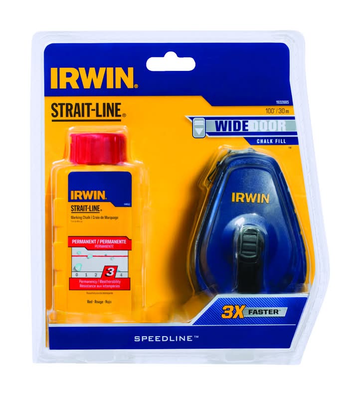 Irwin Strait-Line Red Chalk And Reel Set 100 Ft.