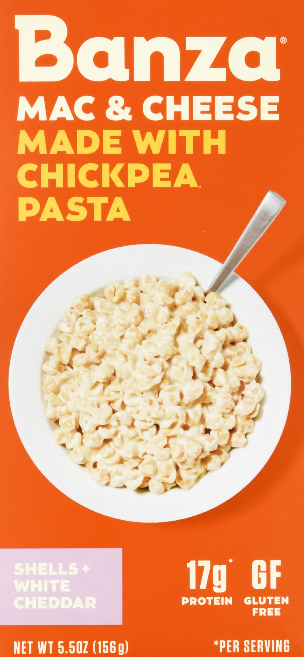 Banza Mac & Cheese Chickpea Pasta, Shells White Cheddar (5.5 oz)