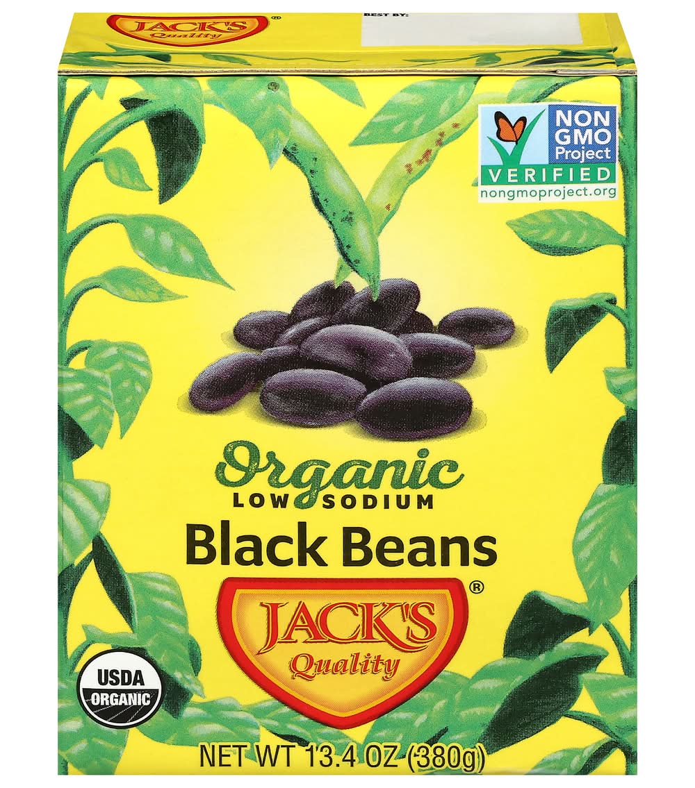 Jack's Quality Organic Low Sodium Black Beans (13.4 oz)