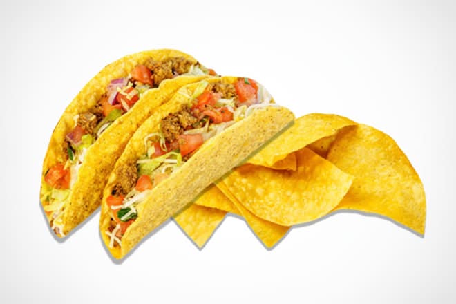 (2) TACOS WITH CHIPS